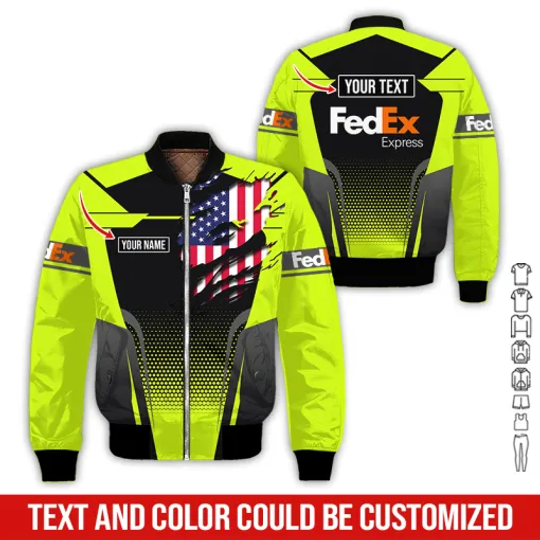 Discover Personalized Name FedEx 3D All Over Printed Bomber Jacket UI459