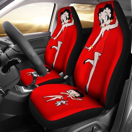 Discover Betty Boop Car Seat Cover Set – Cute Cartoon Interior Accessories for carss