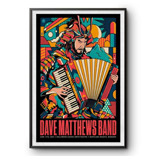 Discover Dave Matthews Band Maryland Heights MO June 14 2025 Concert Poster