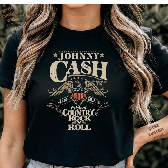 Discover Johnny cash Country Rock 'N Roll, Western Retro Shirt, Country Music Shirt