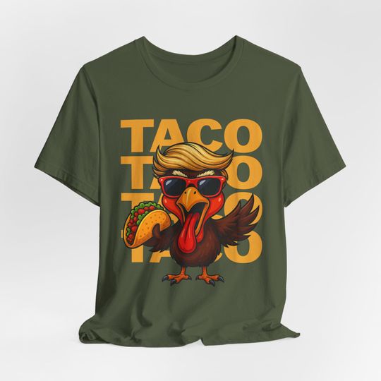 Discover Trump TACO Shirt, Trump Always Chickens Out Anti Tariff Shirt, Political Satire Tee