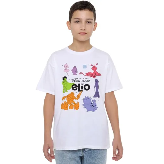 Discover Elio Space Aliens Boys T-Shirt 3-8 Years, White