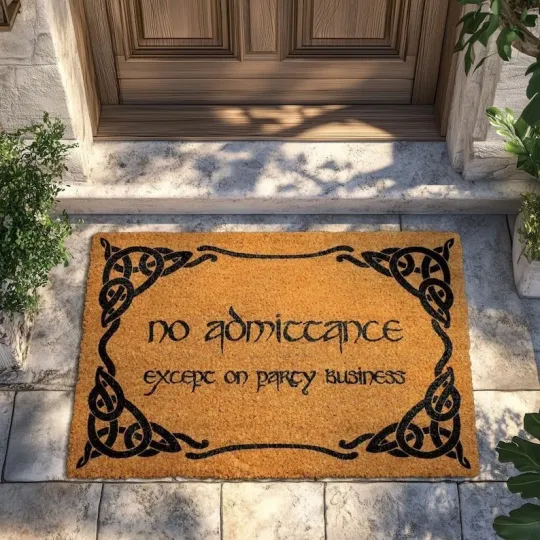 Discover No Admittance Except on Party Business Doormat, Funny Doormat, Entryway Decor