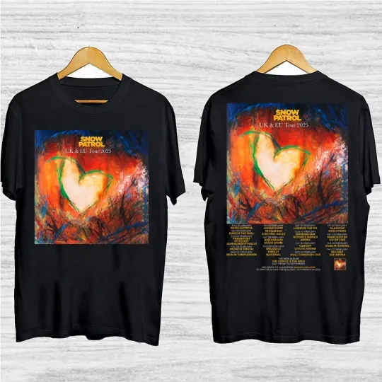 Discover Hot Snow Patrol Tour 2025 Double sided shirt S-235XL 12D796