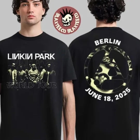 Discover Linkin Park Berlin 2025 Tour Tee June 18 Olympiastadion Unisex Two-Sided