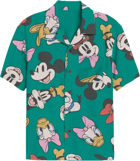 Discover Disneyyy Men's Mickeyy and Friends Button Down Shirt Unisex