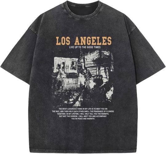 Discover Graphic Vintage Los Angeles Streetwear Clothing Shirts & Top T-Shirts