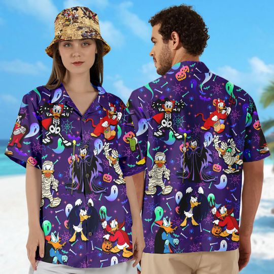 Discover Donald Duckk Halloween Hawaii Shirt, Donald Duckk Cosplay Hawaiian Shirt