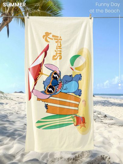 Discover Disneyyy Stitchh Beach Towel