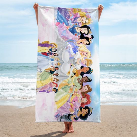 Discover Cartoon Princess Bath Shower Towel