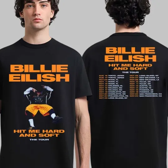 Discover Billie.E #HitMeHard And Soft The Tour Part 2 2025 T-shirt
