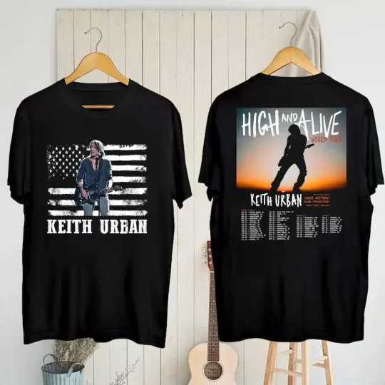 Discover Keith Urban Vintage Shirt, Keith Urban High And Alive Tour 2025 Shirt