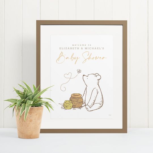Discover Classic winniee the poohh Baby Shower Poster