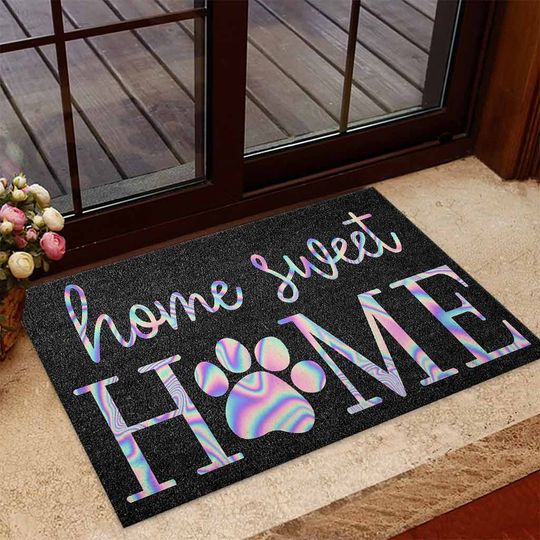 Discover Home Sweet Home - Dog Coir Pattern Print Doormat