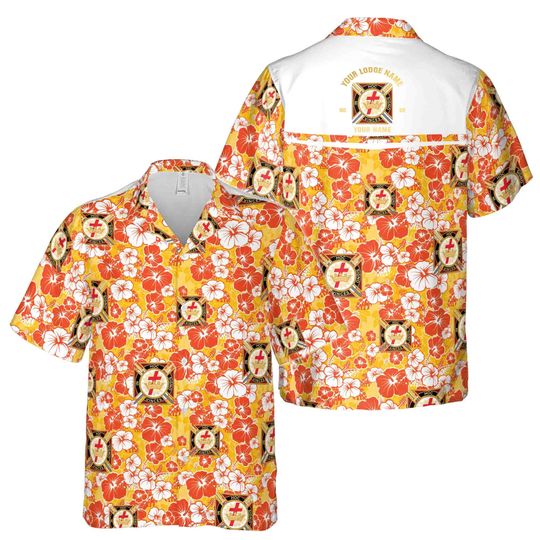 Discover Customized Knights Temple Commandery Masonry Floral Hawaiian Shirt