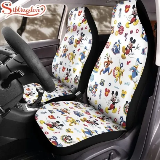 Discover Donald Duckk goofyy Car Seat Covers Colorful Cartoon Pattern Auto Look