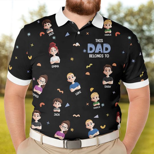 Discover This Dad Belongs To - Personalized Polo Shirt