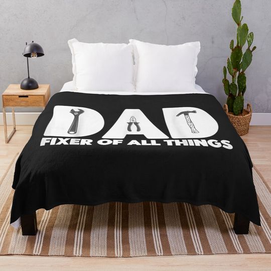 Discover Contractor Gift Woodworking Tools Carpenter Woodworker Dad Throw Blanket