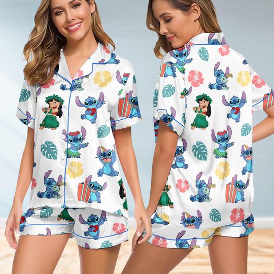 Discover Lilo And Stitchh Short Pajamas sets, Gift For Her