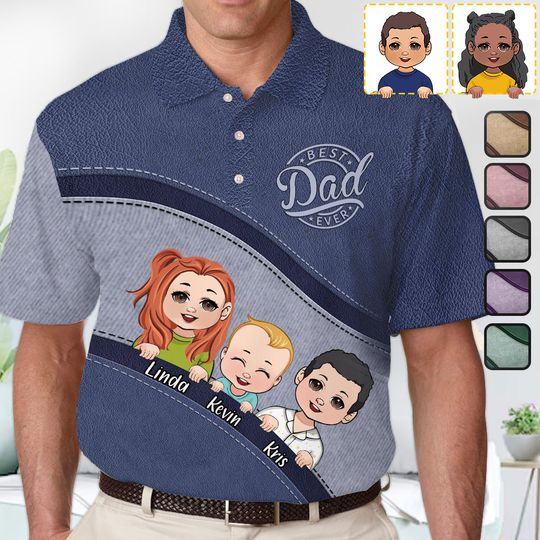 Discover Daddy's Team Unbreakable Bond - Personalized Father Polo Shirt