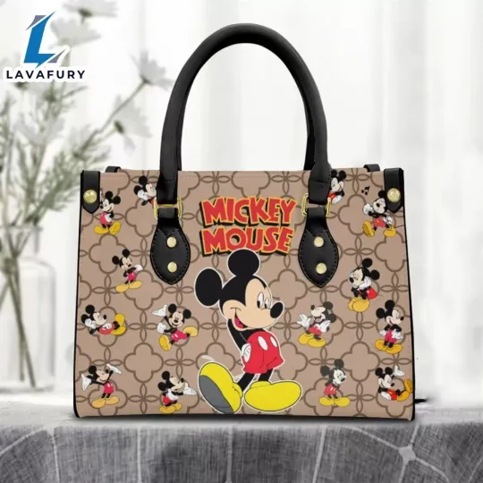 Discover Personalized Mickeyy mouse Leather Handbag