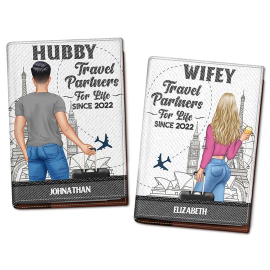 Discover Traveling Couple Hubby & Wifey Travel Partners For Life, Traveling Gift