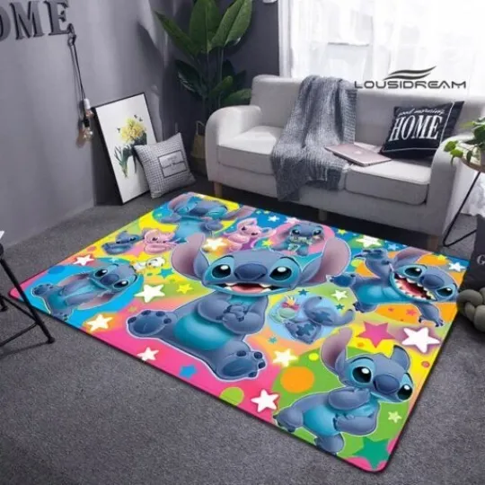 Discover Lilio & Stitchh Cartoon Carpet Children’S Playroom Living Room