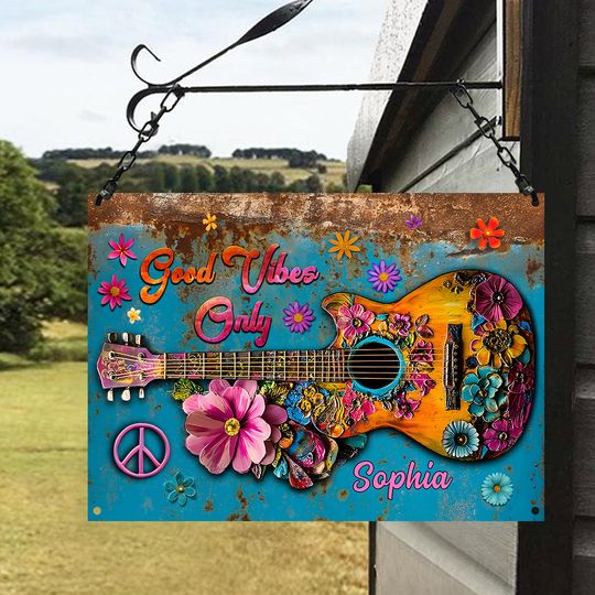 Discover Good V Only - Personalized Hippie Rectangle Metal Sign