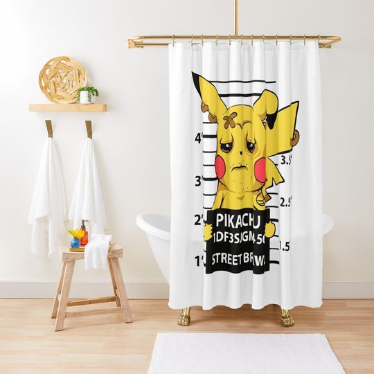 Discover Electric Mugshot Shower Curtain