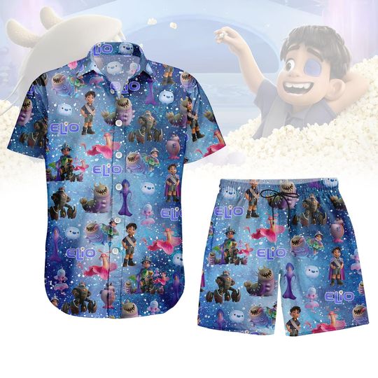 Discover Elio Movie Hawaiian Shirt, Galaxy Hawaiian Shirt and Short