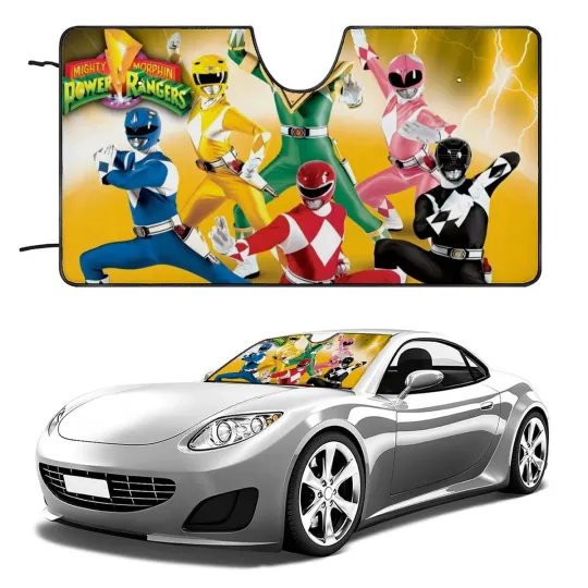 Discover Mighty Morphin Power Rangers Car Windshield Sun Shade
