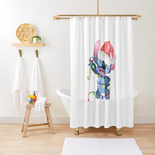 Discover Christmas Stitchh Shower Curtain