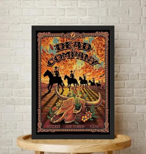 Discover NEW! Dead And Company 2025 Live Shows At Sphere In Las Vegas Poster, REPRINT