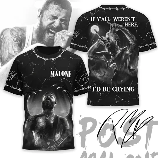 Discover Posty 3D Graphic T-Shirt for Fans  Posty Tour 2025 Shirt  Tour 2025 Signature 3D