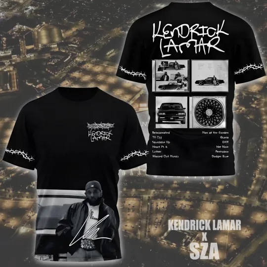 Discover Retro Kendrick Lamar 3D Graphic Tee  Kendrick Lamar Tour 2025 Shirt  Vintage GNX
