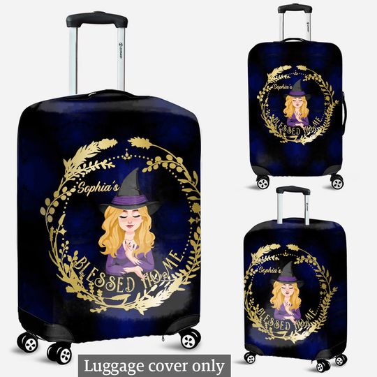 Discover Blessed Home - Personalized Witch Luggage Cover
