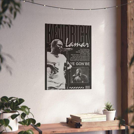 Discover Kendrick Lamar Matte Vertical Poster, Music Art, Gift for Music Lovers