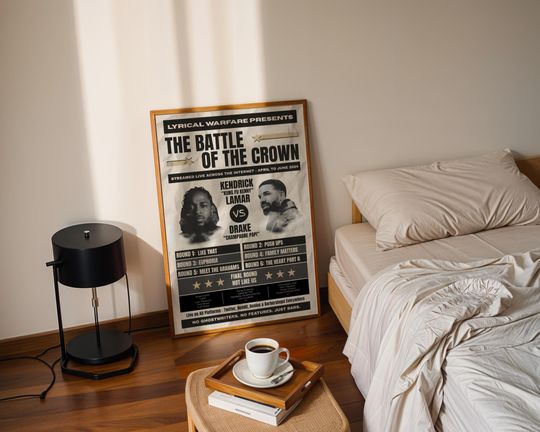 Discover Kendrick Lamar vs Drake Battle Poster, Not Like Us Diss Poster