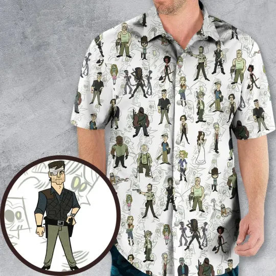 Discover The Walking D Characters as Cartoons Hawaiian Shirt,Summer Hawaiian Shirt