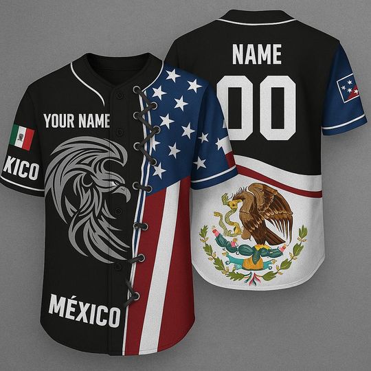 Discover Custom USA Mexico Baseball Jersey with Name & Number