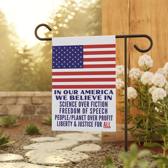 Discover In Our America Garden Flag, Anti Trump Garden Flag