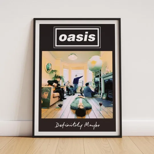 Discover Oasis Definitely Maybe Album Cover Poster – Classic Music Wall Art 1994