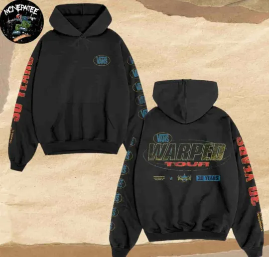 Discover Van Warped Tour 2025 30 Years Fire Relief 3D Printed Hoodie