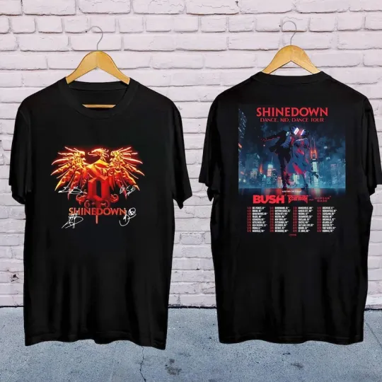 Discover shine down Band Logo Vintage Shirt, shine down Dance Kid Dance Tour 2025 Shirt