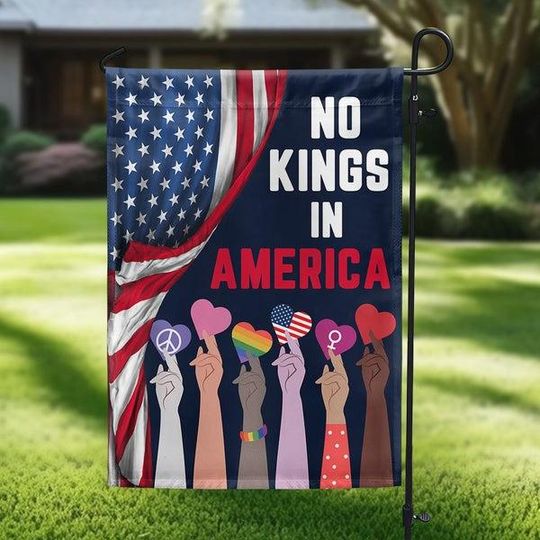 Discover American Flag - No Kings in America Garden Flag