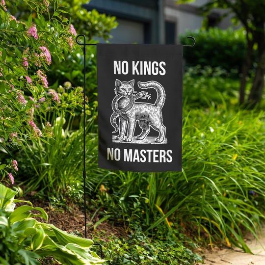 Discover No Kings No Masters Garden Flag, No Kings In America Flag, Anti Trump Flag
