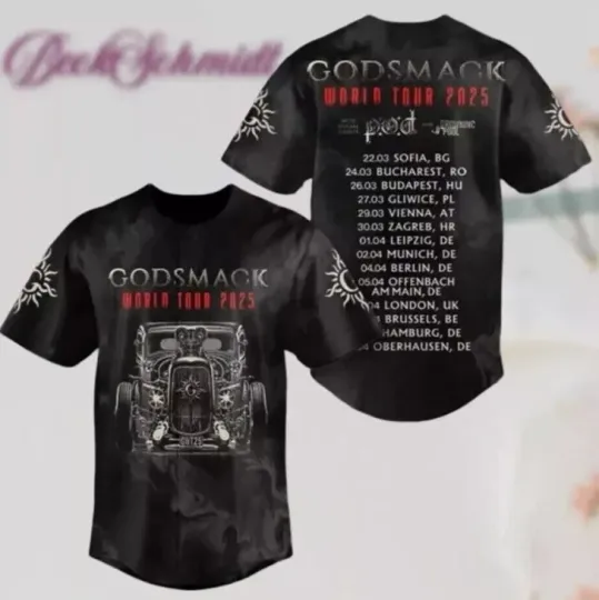 Discover Godsmack World Tour 2025 Baseball Jersey Vintage Godsmack Band Shirt