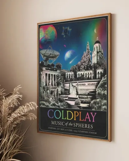 Discover Coldplay Tour Stanford, CA June 1st, 2025 Poster
