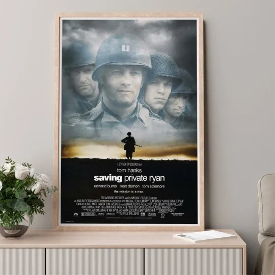 Discover Saving Private Ryan 1998 Movie Poster Wall Decor Art Print Canvas Poster