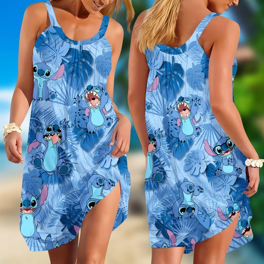 Discover Stitchh Summer Dress, Lilo And Stitchh Floral Sling Summer Dress